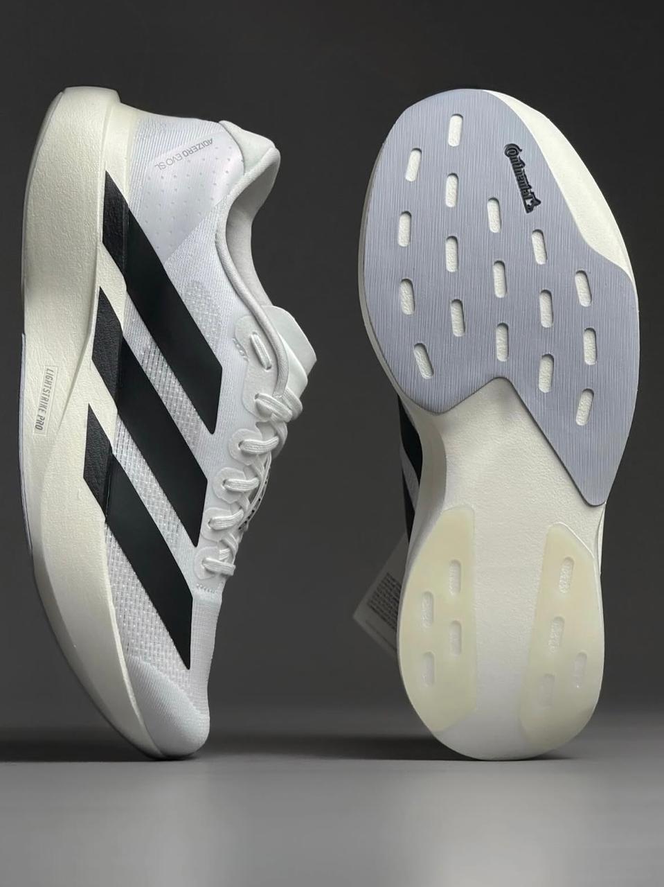 Adidas Adizero EVO SL White with Black Stripes
